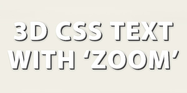 Создание 3D текста на CSS