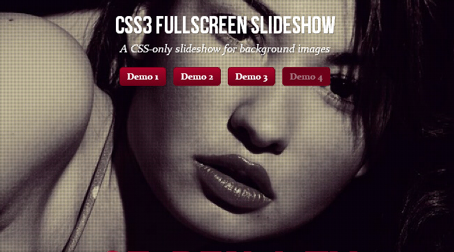 Полноэкранное CSS3 слайд-шоу фоновых изображений