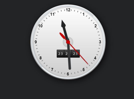 Часы на чистом CSS3